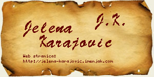Jelena Karajović vizit kartica